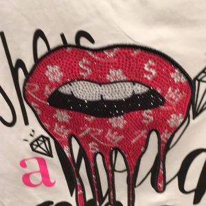 Redfox lips cotton T-shirt